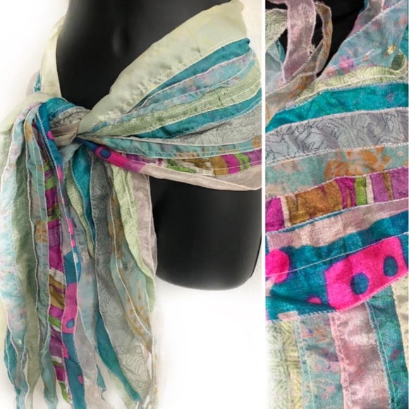 Accessories - 🖤ONE DAY SALE🖤 Silk Bohemian Festival Scarf